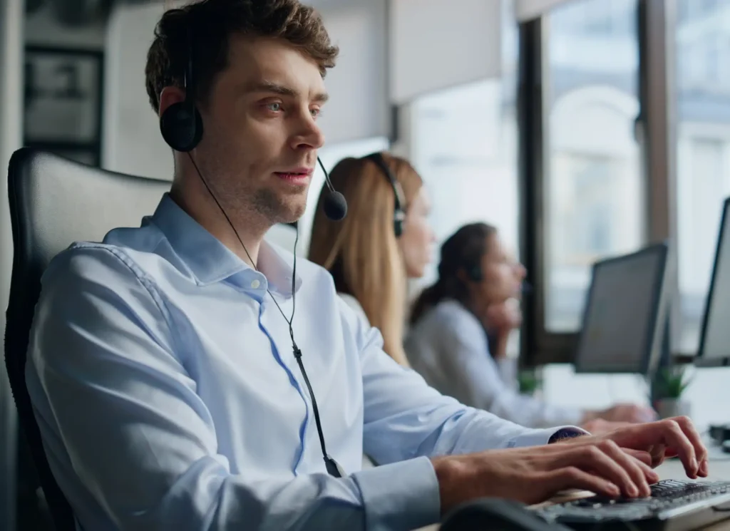 Professional support representative man